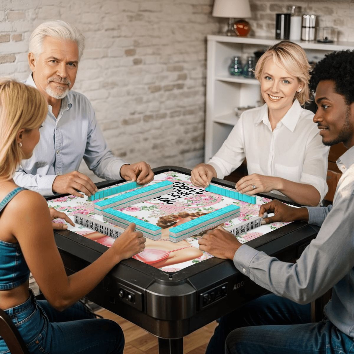 Funny Mahjong Mat, Don't Stare At My Rack - Splash of Color Co.