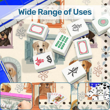 How Much Is That Doggie In The Window Whimsical Dog Mahjong Mat - Splash of Color Co.
