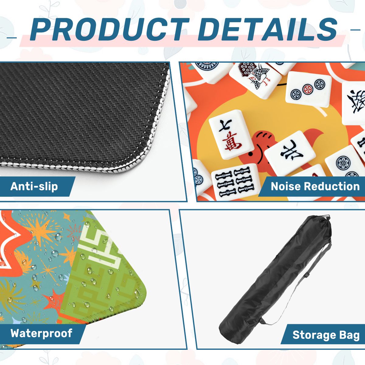 Modern Cosmic Starborne Fish Mahjong Mat - Splash of Color Co.