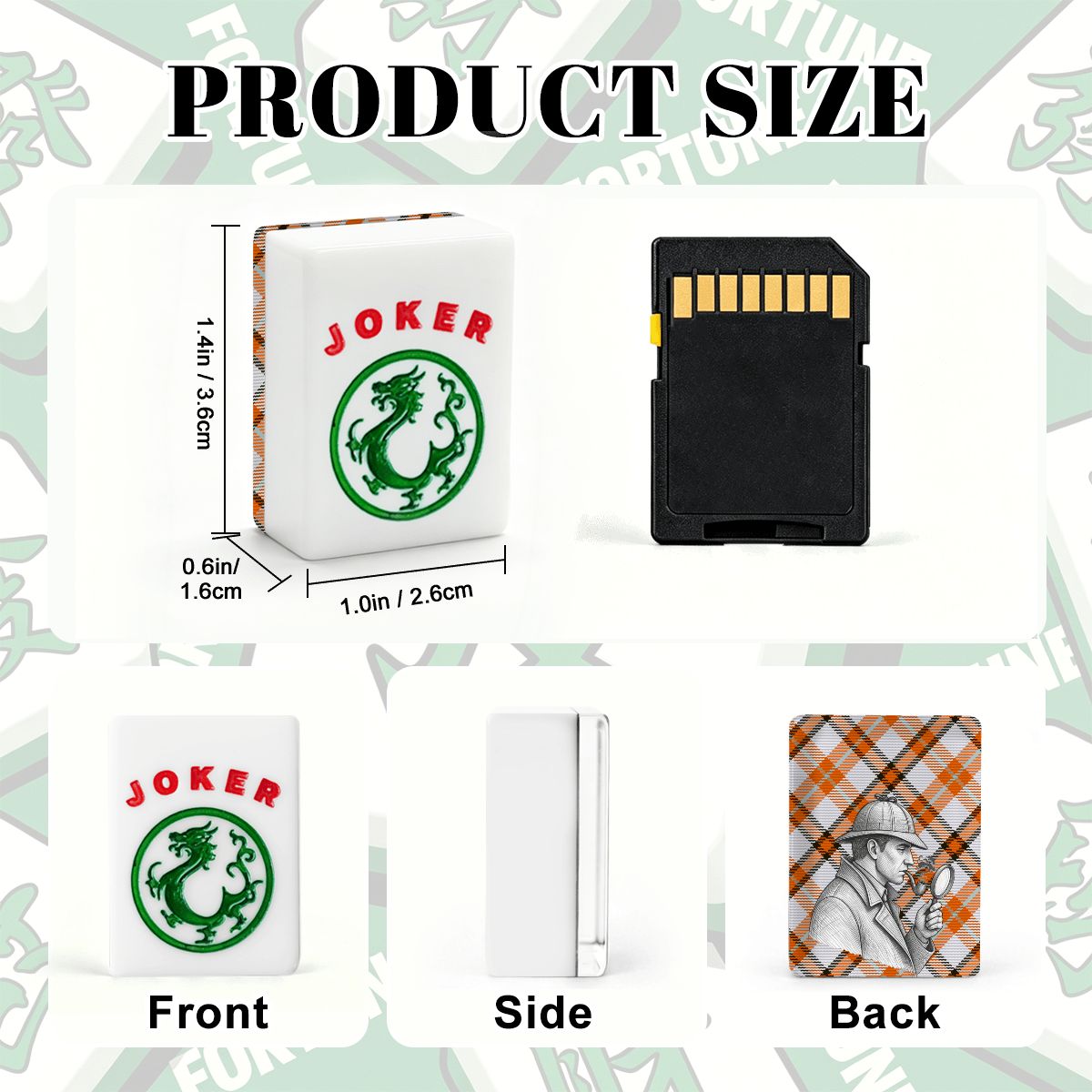 Sherlock Holmes Tweed Plaid American Mahjong Tiles And Carry Case - Splash Of Mahj And Color Co.