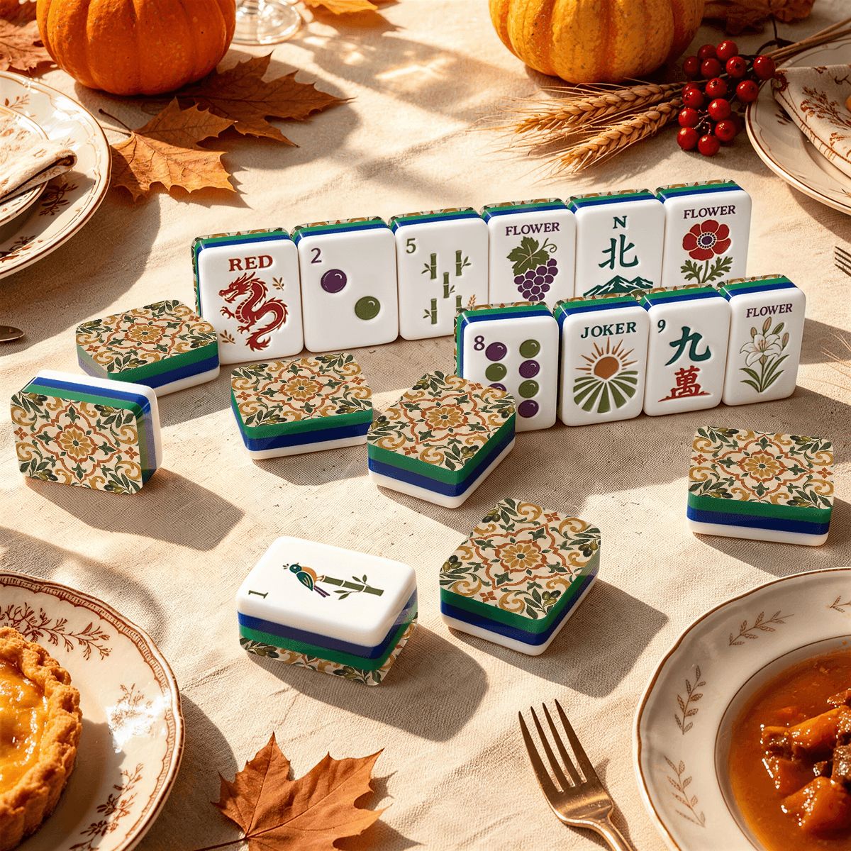 Mediterranean Tuscan Garden American Mahjong Tiles - Splash Of Mahj And Color Co.