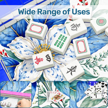Porcelain Tobacco Garden Mahjong Mat - Splash of Color Co.