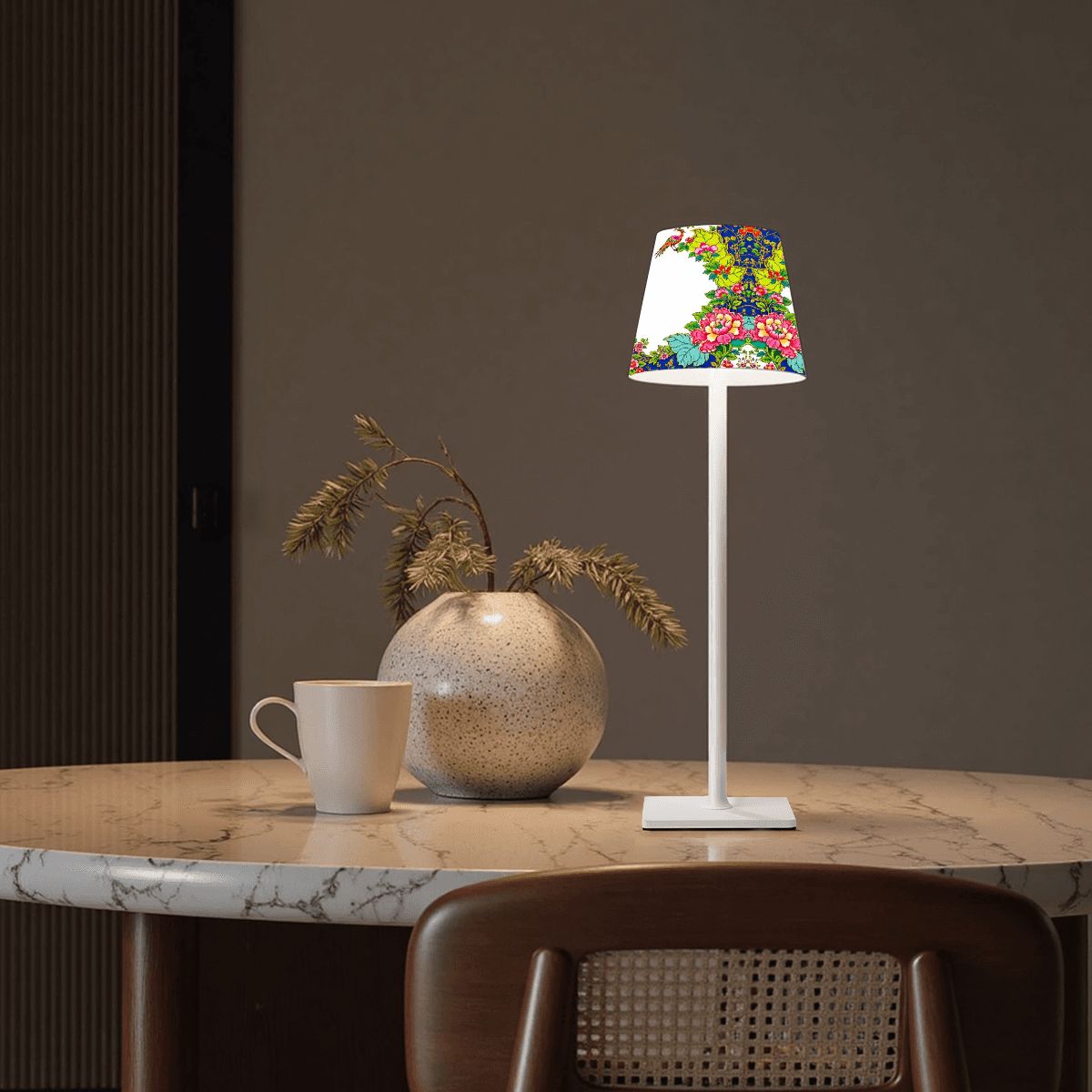 Tobacco Leaf Mahjong LED Cordless Table Lamp - Splash of Color Co.