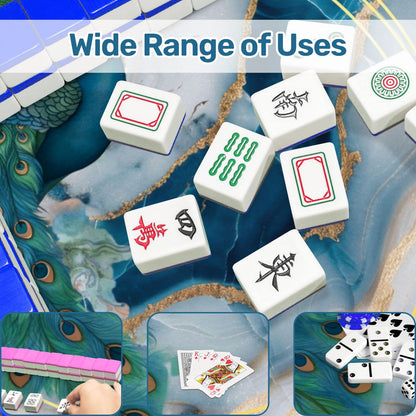 Peacock Blue Lagoon Mahjong Mat - Splash of Color Co.