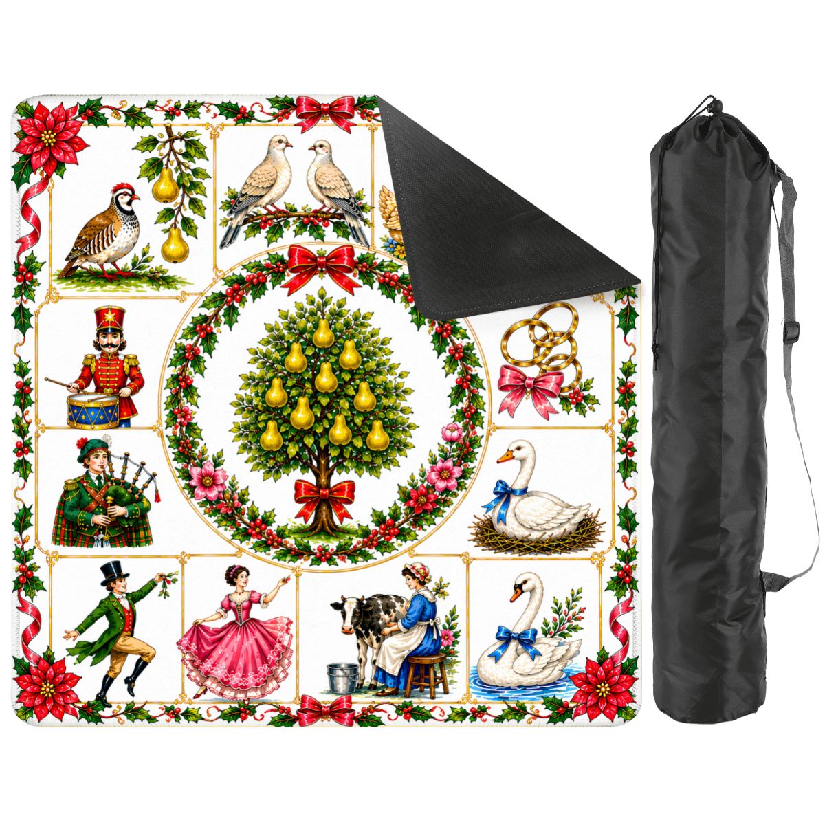 The 12 Days Of Christmas Mahjong Mat