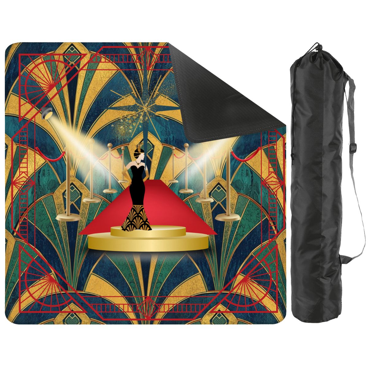 Art Deco Hollywood Regency Mahjong Mat - Splash of Color Co.