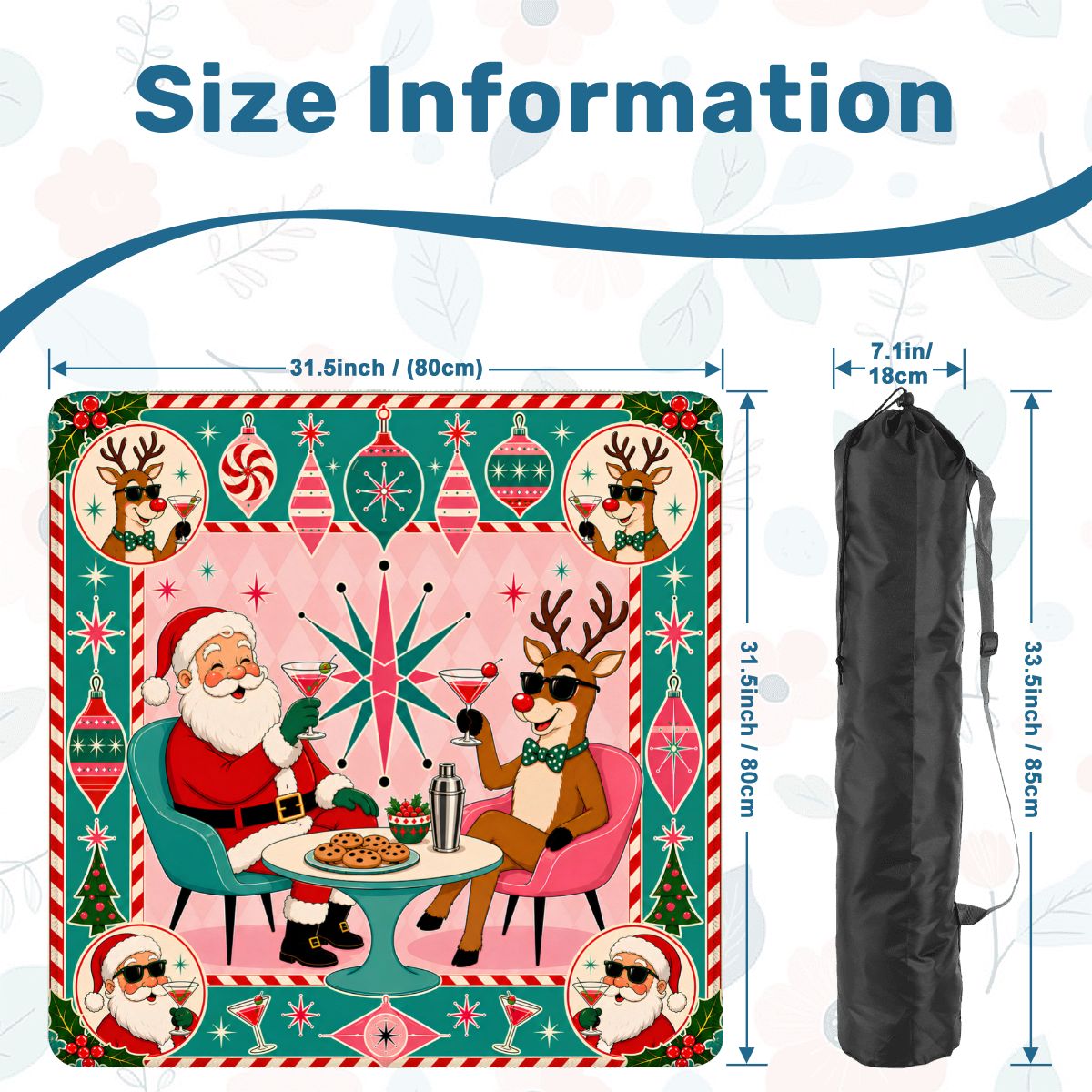 Santas Hard At Work Shop Christmas Mahjong Mat - Splash Of Mahj And Color Co.