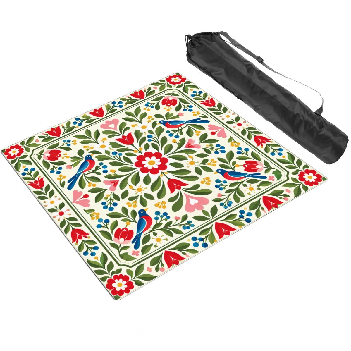 Modern Nordic Scandinavian Folk Art Mahjong Mat Sleek Surface - Splash Of Mahj And Color Co.