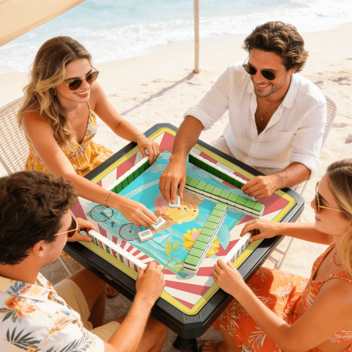 Summer Time Summer Time Mini Mahjong Mat - Splash of Color Co.