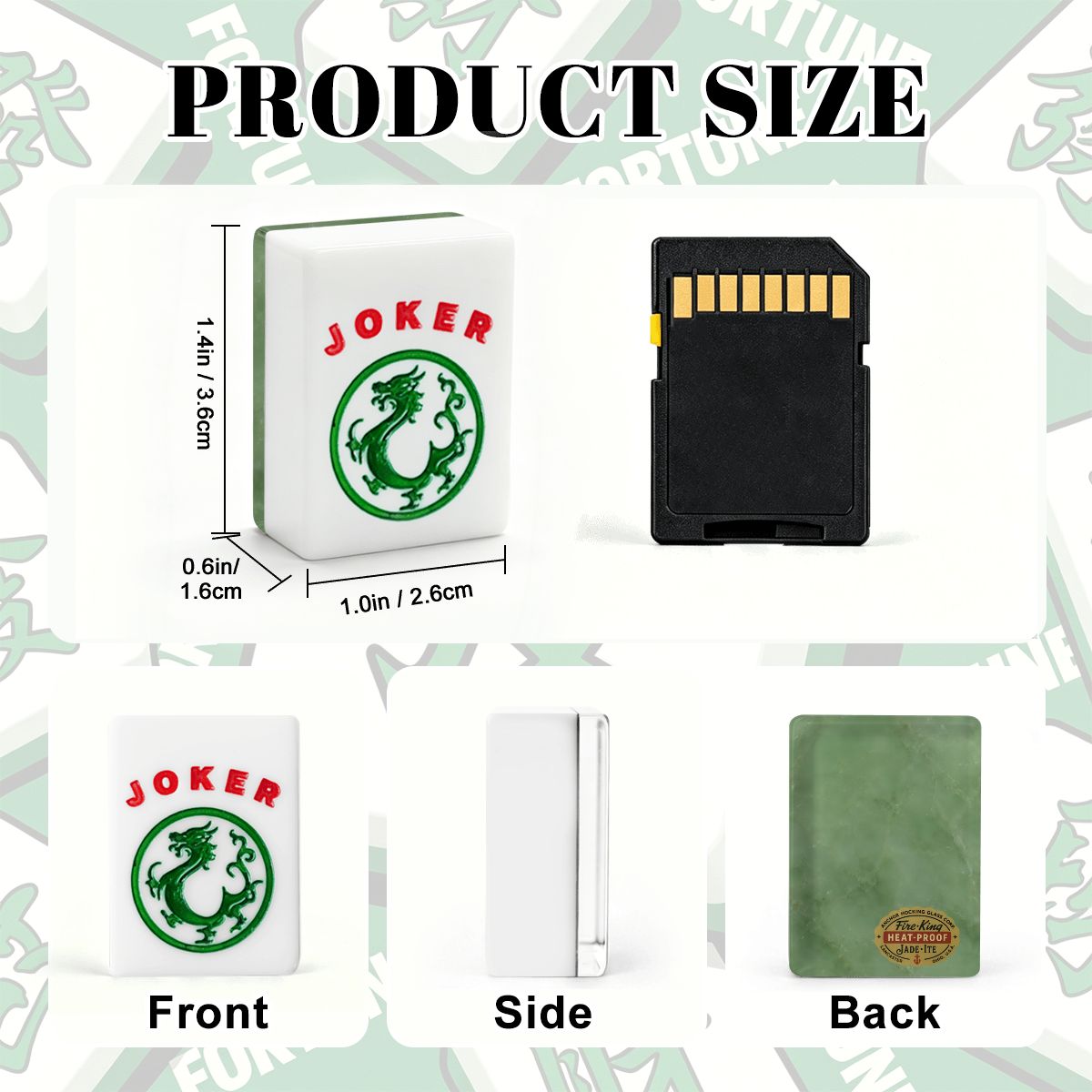 Jade Ite Inspired American Mahjong Tiles And Carry Case - Splash Of Mahj And Color Co.