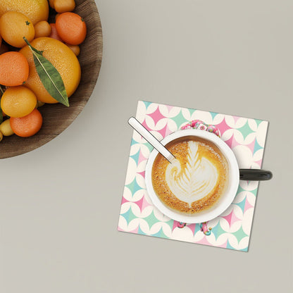 Mahjie The Mascot Mahjong Table Ceramic Coaster Set - Splash Of Mahj And Color Co.