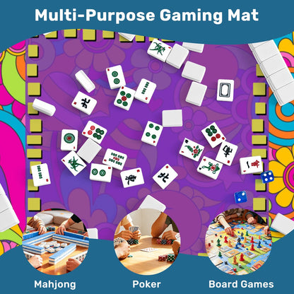 Shroom Boom Modtastic Mahjong Mat Sleek Surface - Splash Of Mahj And Color Co.
