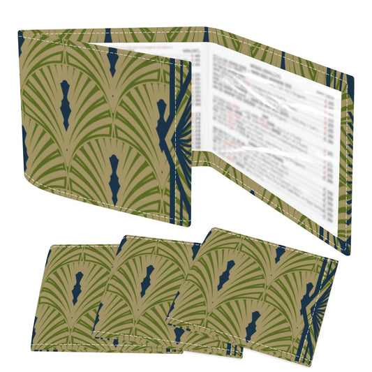 Art Deco Designed, Green, Roayl Blue 4 Mahjong Card Holder with Line Finder - Splash of Color Co.