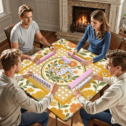 Cane You Dig It Woven Garden Mahjong Mat