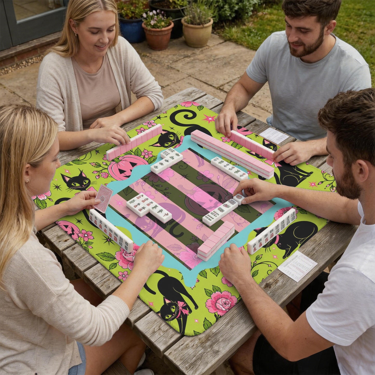 Halloween Kitty Brigade Mahjong Mat 33x33