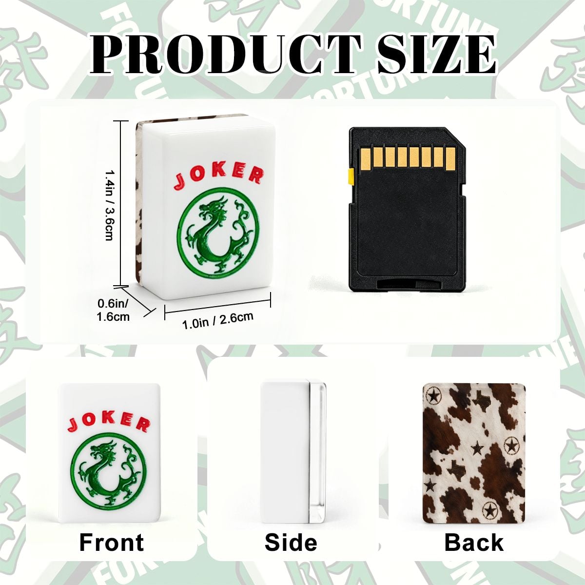 Texas Cowhide Lonestar American Mahjong Tiles And Carry Case - Splash Of Mahj And Color Co.