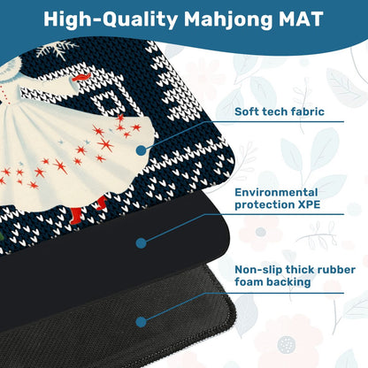 Sweater Weather Nostalgic Whimsical Christmas Mahjong Mat - Splash of Color Co.