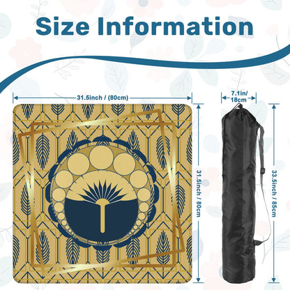 Art Deco Gold Leaf Mahjong Mat - Splash of Color Co.