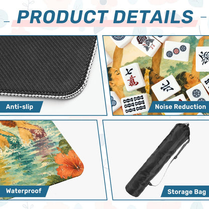The Old World Nostalgic Tropicana Swim Club Mahjong Mat - Splash Of Mahj And Color Co.