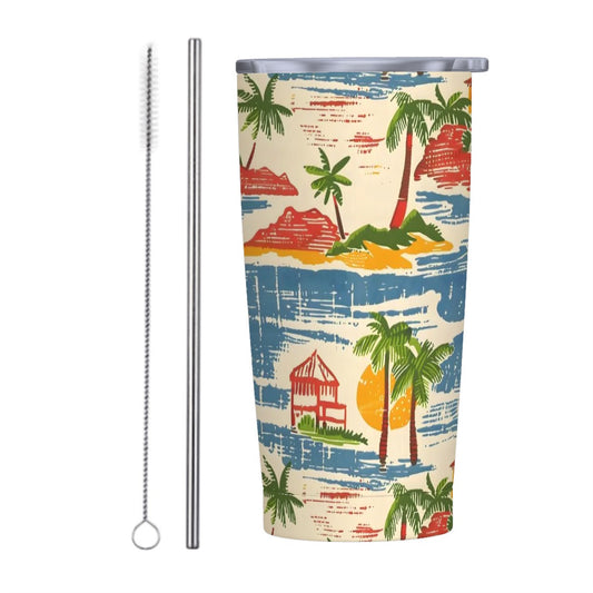 Old World Florida Style, Palm Trees, Beach Heritage Collection Stainless Steel Insulated Tumbler