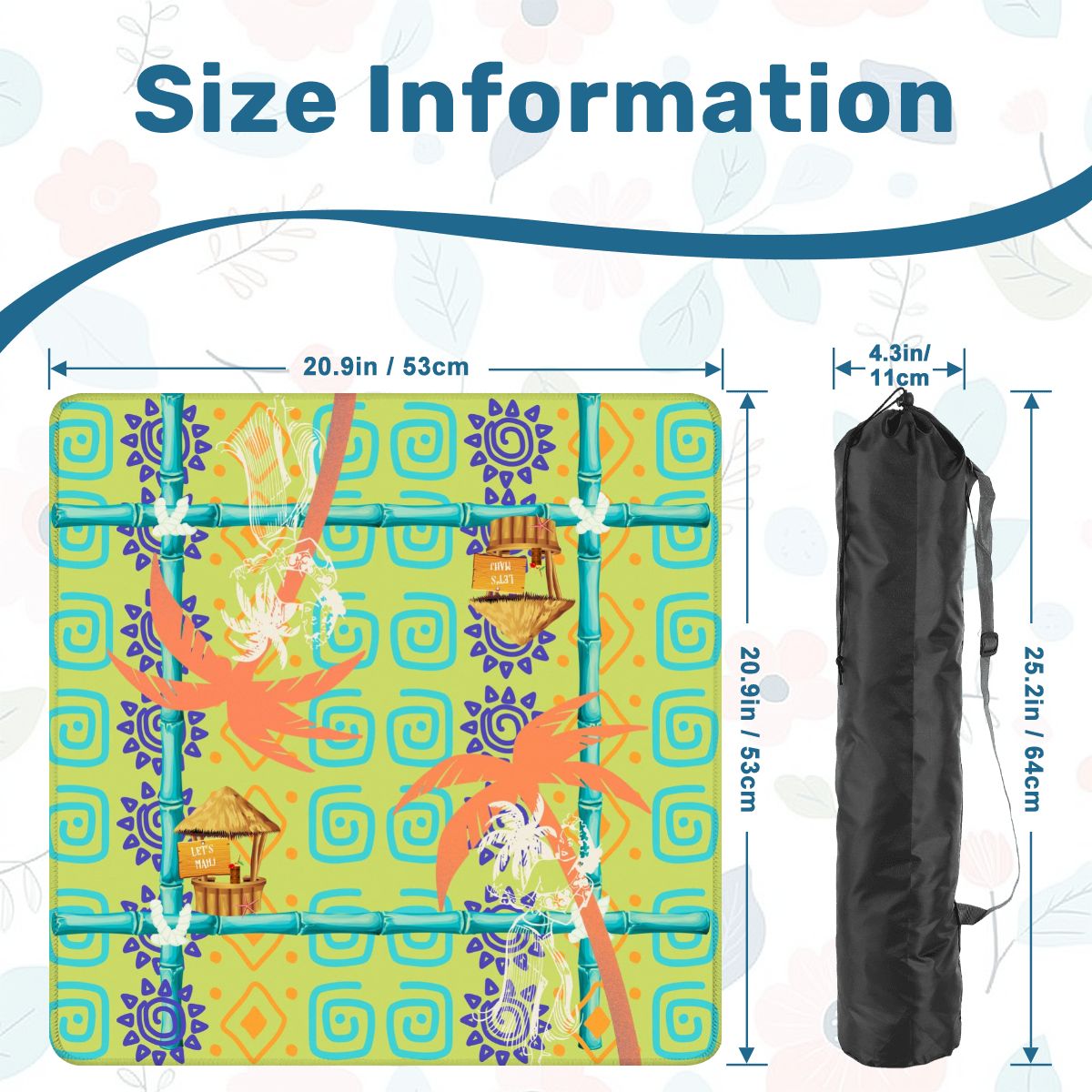Aloha Polynesian Mini Travel Mahjong Mat (Ship Rolled up)