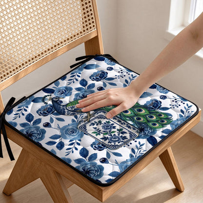Proud As A Peacock Mahjong Lover Quilted Chair Cushion