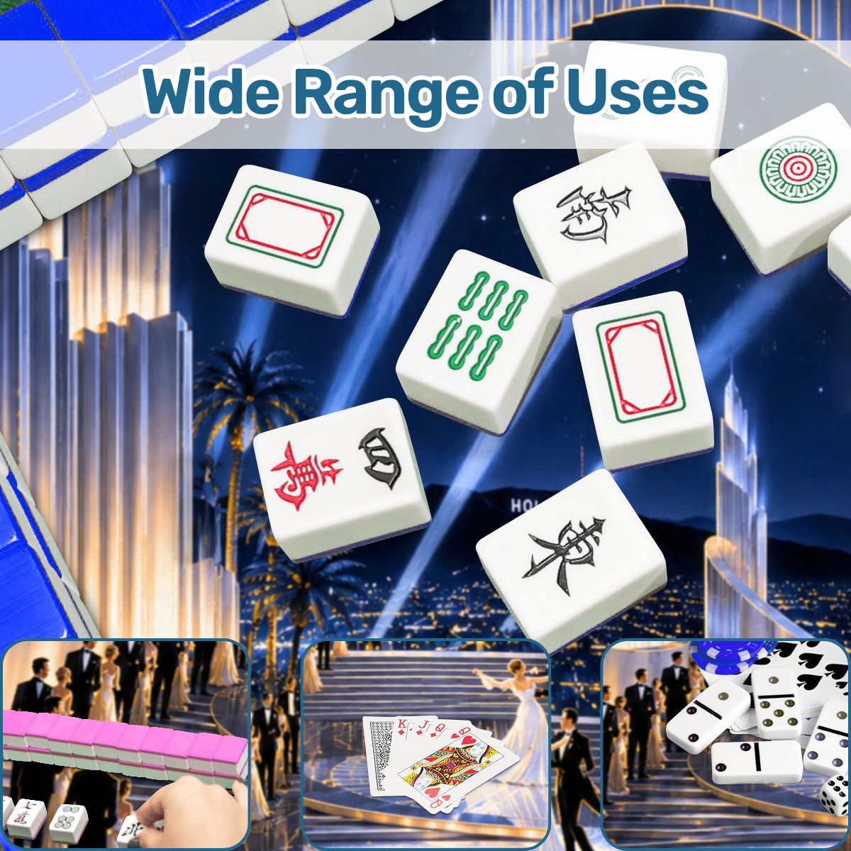 Hollwood Glam Art Deco Custom Mahjong Mat