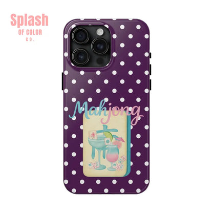 Chic Mahjong Phone Case | Cute Polka Dot Design for Game Lovers Great Gift for Birthdays & Holidays Unique Accessories