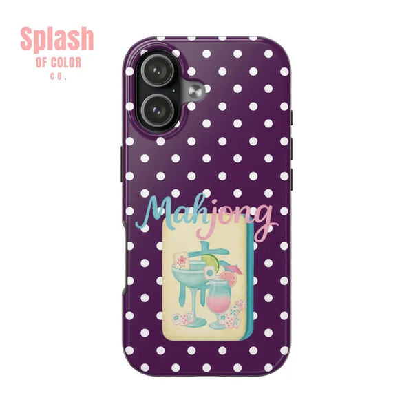 Chic Mahjong Phone Case | Cute Polka Dot Design for Game Lovers, Great Gift for Birthdays & Holidays, Unique Accessories - Splash of Color co.