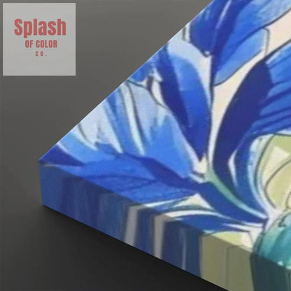 Chinoiserie Pagoda Blue, Green Watercolor Zen Garden Wall Art - Splash of Color co.