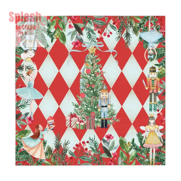 Christmas Nutcracker Tablecloth - Festive Holiday Decor, Nutcracker Themed, Holiday Entertaining, Seasonal Table Cover - Splash of Color co.