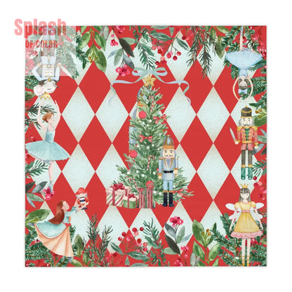 Christmas Nutcracker Tablecloth Festive Holiday Decor Nutcracker Themed Holiday Entertaining Seasonal Table Cover