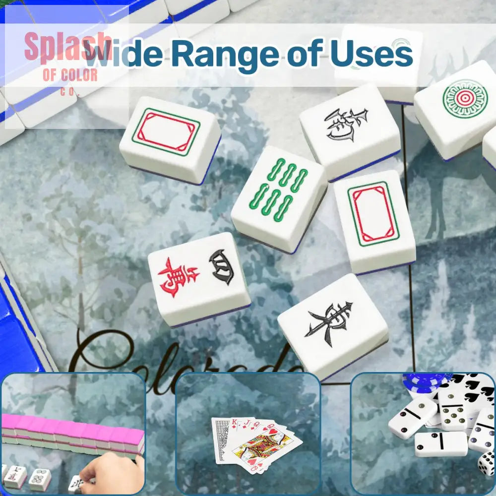 Colorado State Pride Snow Covered Mountains Mahjong Mat - Mahjong