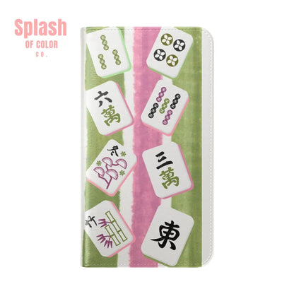 Colorful Mahjong Flip Cases for Phones Unique Phone Cover Gift for Gamers Handheld Device Protection Stylish Phone