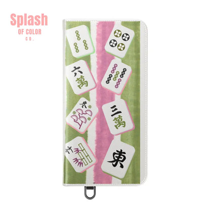 Colorful Mahjong Flip Cases for Phones Unique Phone Cover Gift for Gamers Handheld Device Protection Stylish Phone