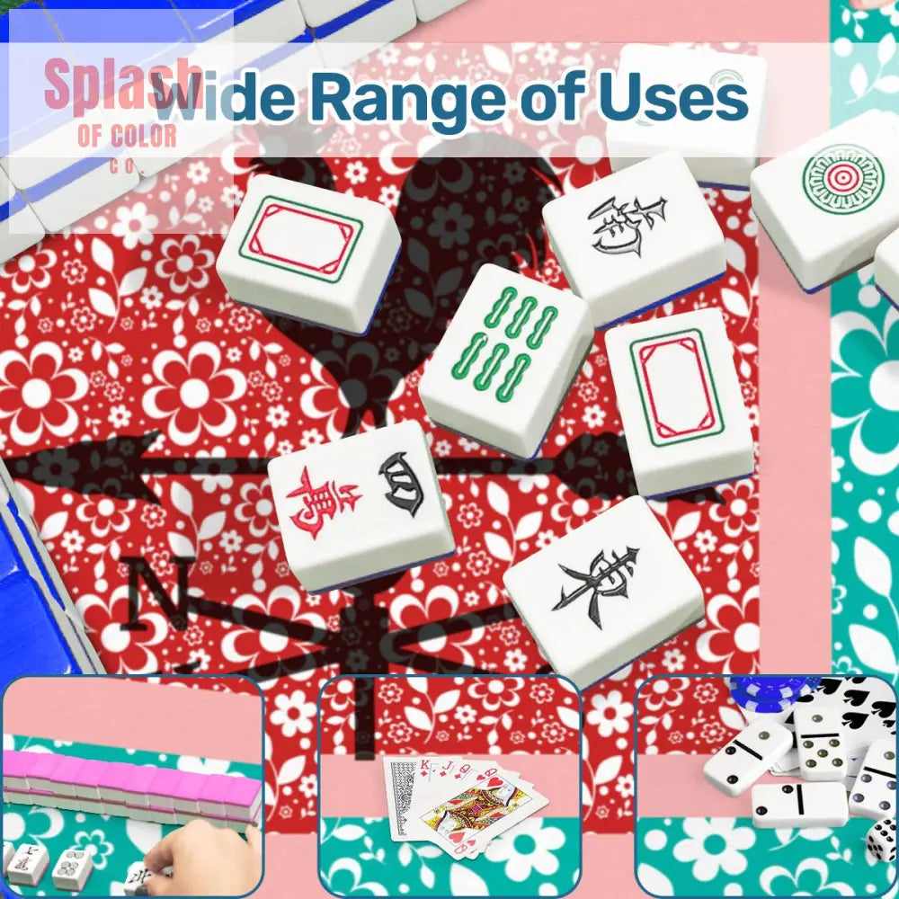 Country Rooster Pyrex Lover Teal Pink Floral Mahjong - Daily Accessories