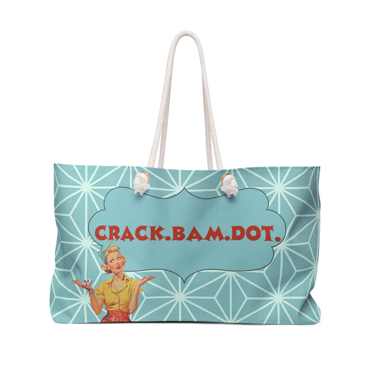 Crack Bam Dot Funny Mahjong Tote Bag And Tile Bag Mahj Accessories Vintage Housewife Mom Mahj Lover Gift - 24’’ × 13’’