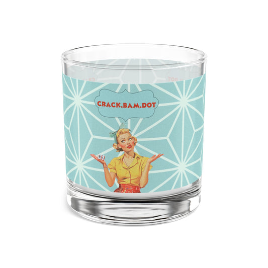 Crack Bam Dot Mahjong Bourbon Whiskey Cocktail Glassware Unique Mahjong Gift For Mahj Lovers Vintage-Inspired Rocks