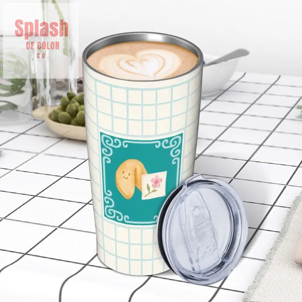 Cute Mahjong Tumbler With Fortune Cookie Mahj Mom Gift Stainless Steel Insulated Tumbler With Lid And Straw One Size