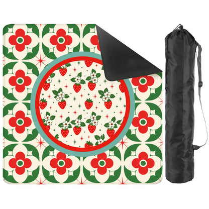 The Bloom - a - Rama Red And Green Mahjong Mat - Splash of Color Co.