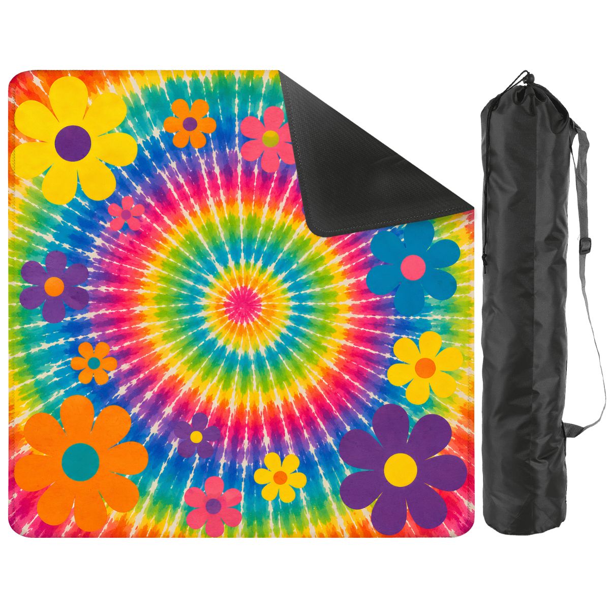 Psychedelic Tie Dye Mahjong Mat - Splash Of Mahj And Color Co.