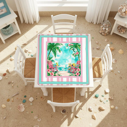 Southern Charm Beach House Mahjong Mat - Splash of Color Co.