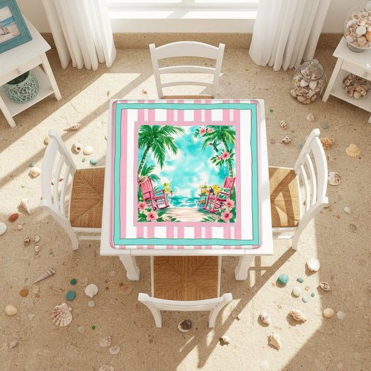 Southern Charm Beach House Mahjong Mat - Splash of Color Co.