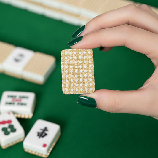 Vintage Cane You Dig It American Mahjong Tiles And Carry Case - Splash Of Mahj And Color Co.