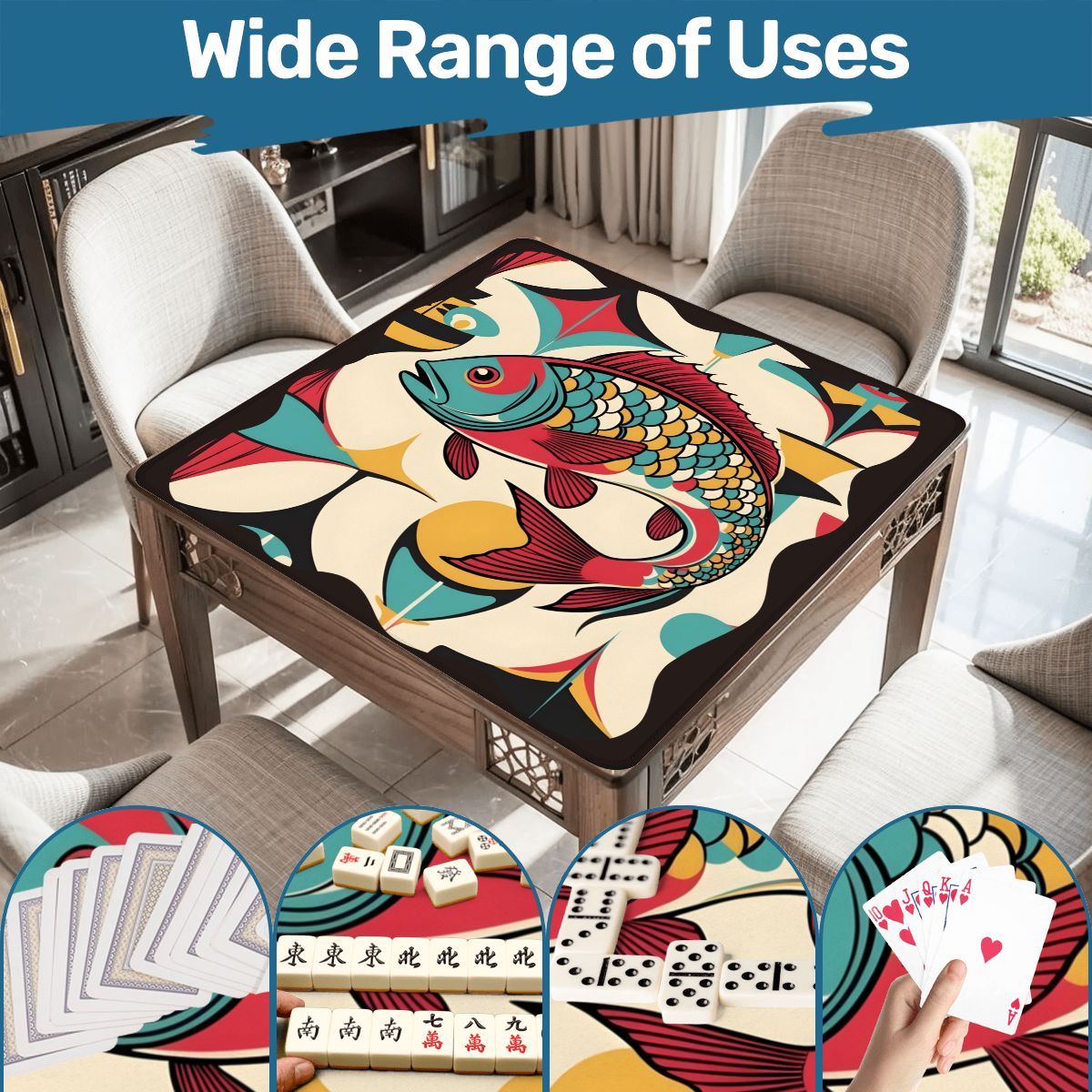 Lucky Fin Modern Mahjong Mat - Splash of Color Co.