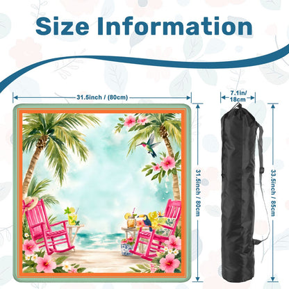 Southern Charm Tropical Island Vibes Mahjong Mat - Splash of Color Co.