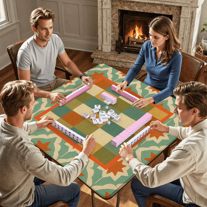 Moderncentric Geometric Mahjong Mat - Splash of Color Co.
