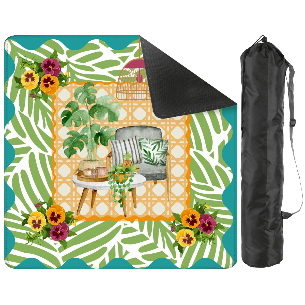 Houseplants And Critters Mahjong Mat - Splash of Color Co.