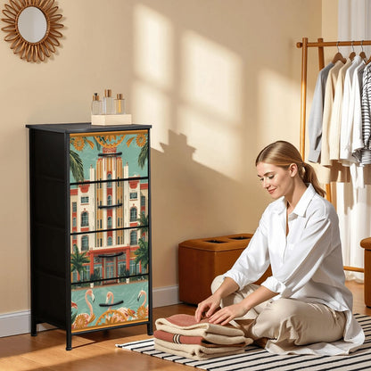 Art Deco Old World Florida 4 - Drawer Dresser - Splash of Color Co.