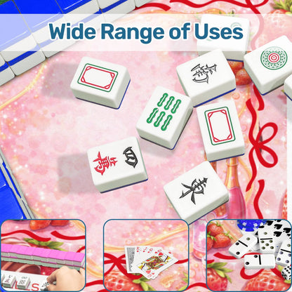 Strawberries And Bubbly Mahjong Mat With Instructions - Splash of Color Co.